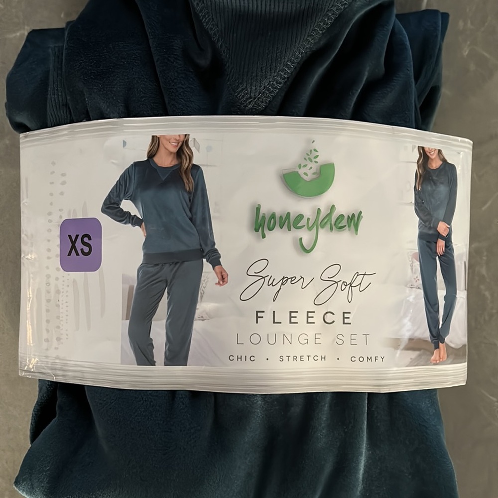 Honeydew Super Soft Fleece Lounge Set - Teal Green - Size XS - NWT